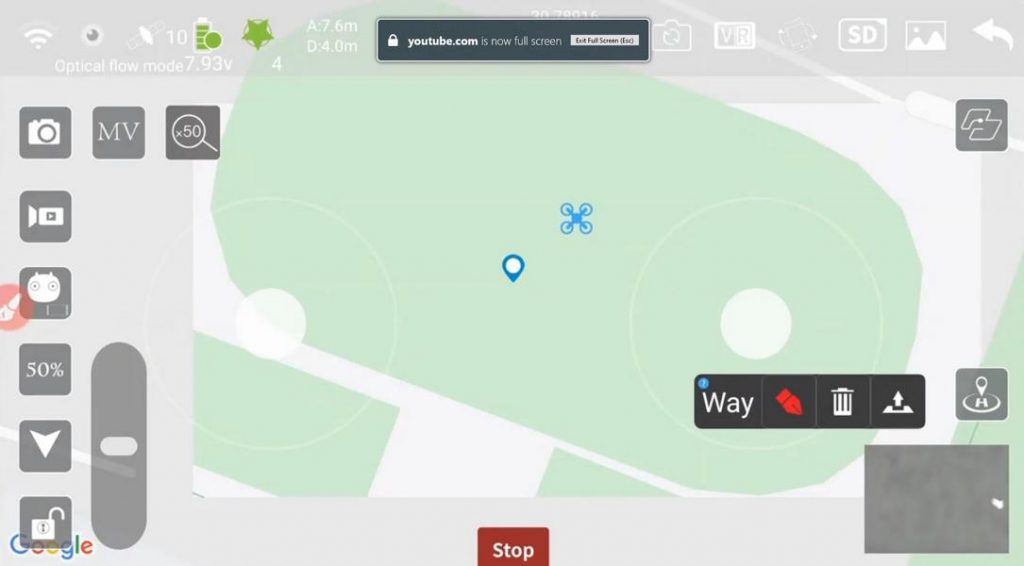 App Interface der GoolRC Drohne