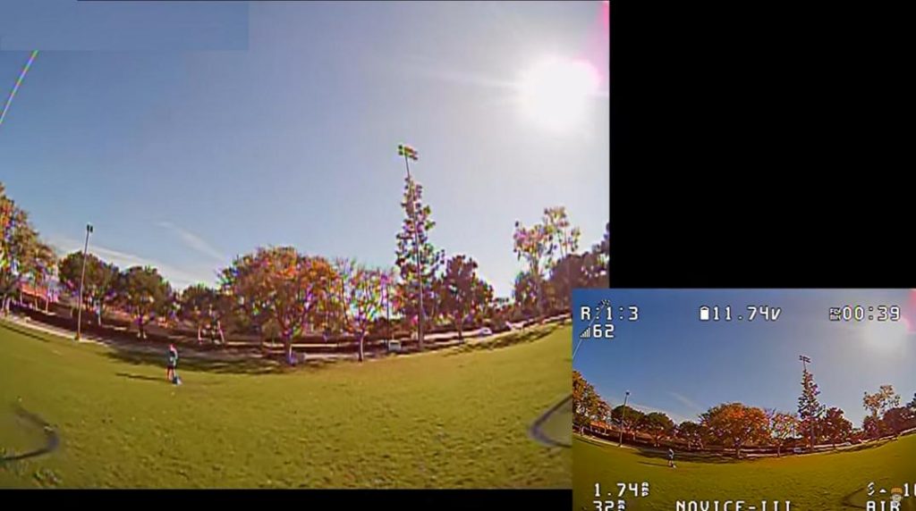 FPV Ansicht der Eachine Novice 3